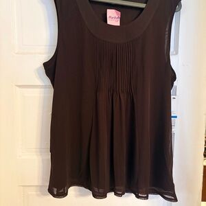 Marshalls Chocolate Sleeveless Blouse